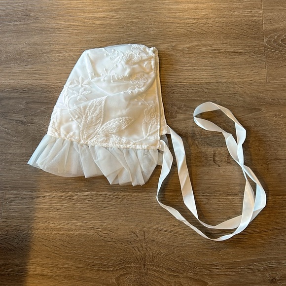 NWT baby girl baptism flower girl dress with bonnet - Picture 8 of 11